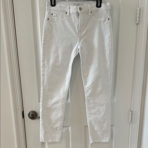 DL1961 Hepburn Wide Leg Denim Jeans. Cream colored. High rise vintage 33”